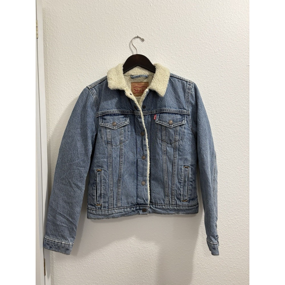 Levi's Denim Sherpa Trucker Jacket